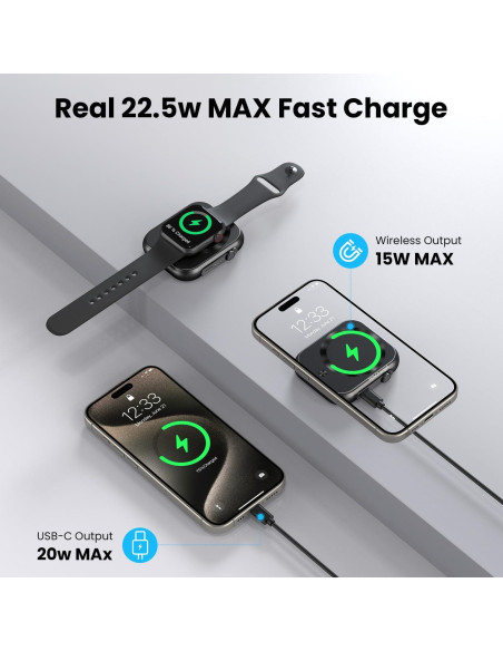 Cargador Portátil Inalámbrico Mag-Safe 5000mAh 22.5W