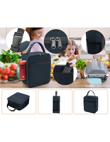 Bolsa de Almuerzo Aislada ZM-YOUTOO Azul Marino 6L