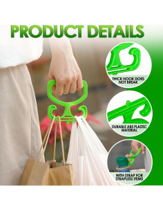 Porta Bolsas de Compras POLKASTORE - 2 Paquetes, Soporta 45kg 2