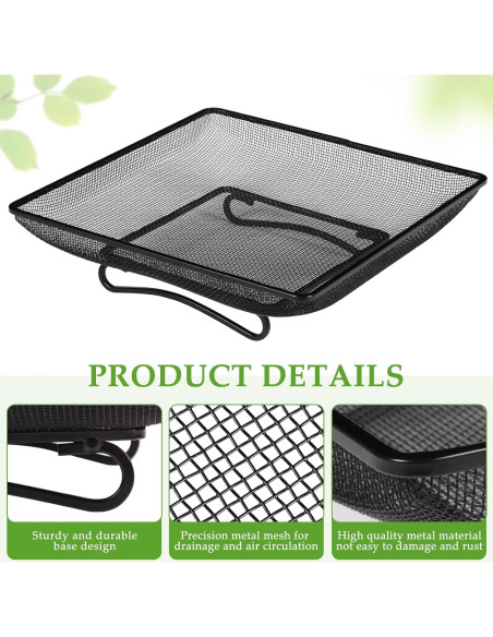 Bandeja Alimentador de Aves MIXXIDEA 28x28 cm Metal Duradero