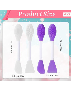 Set de 4 Cepillos Faciales Doble Lado Bruislard - Silicona 2