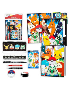 Conjunto Escolar Pokemon 11 Piezas - Pikachu y Más