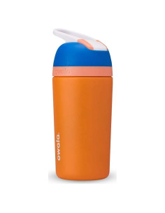 Botella de Agua Aislada Owala Kids 414 ml con Pajilla Naranja/Azul