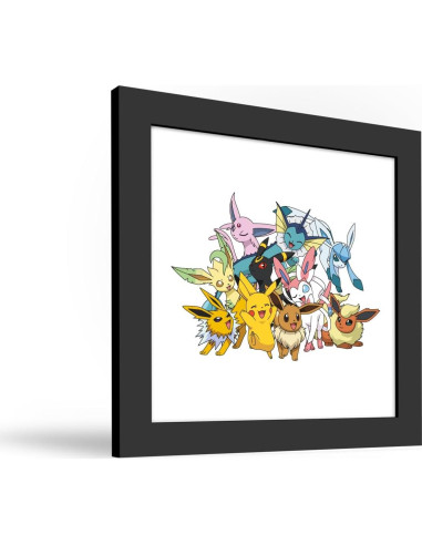 Arte de Pared Gallery Pops Pokémon Kalos 30.48x30.48cm Marco Negro
