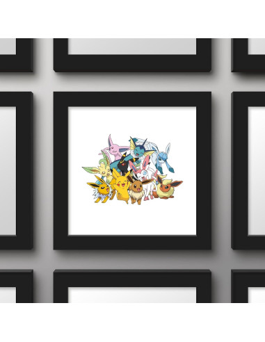 Arte de Pared Gallery Pops Pokémon Kalos 30.48x30.48cm Marco Negro