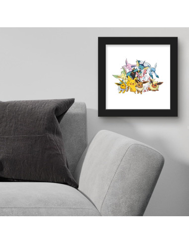 Arte de Pared Gallery Pops Pokémon Kalos 30.48x30.48cm Marco Negro