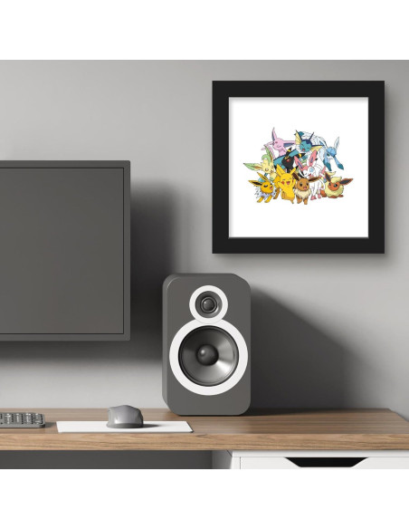 Arte de Pared Gallery Pops Pokémon Kalos 30.48x30.48cm Marco Negro