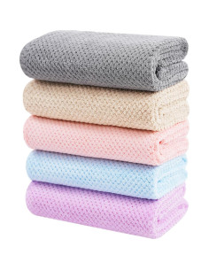 Toallas de Microfibra para Cabello Wuwahold, 5 Piezas 101.6x50.8 cm 2