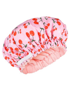 Gorro de Ducha Rosa Hpmjz Impermeable Doble Capa Reutilizable