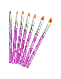 Set de 7 Pinceles de Uñas Acrílicas FULINJOY - Detalle UV Gel