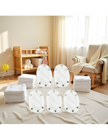 Extensores de Bodysuit para Bebé Cauaoa - 5 Pcs Blanco