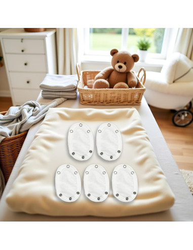 Extensores de Bodysuit para Bebé Cauaoa - 5 Pcs Blanco