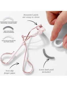 Rizador de Pestañas Profesional Cut it con 3 Almohadillas 2