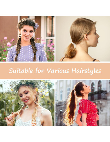 Tiras de Pelo Boho OHCISP 20 PCS Accesorios para Cabello