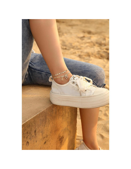 Brazalete de Tobillo Inicial Dorado Wremily Impermeable 20.32 cm