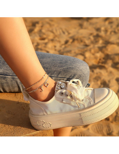 Brazalete de Tobillo Inicial Dorado Wremily Impermeable 20.32 cm