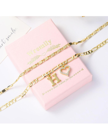 Brazalete de Tobillo Inicial Dorado Wremily Impermeable 20.32 cm