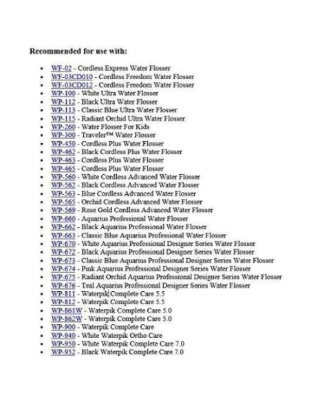 Consejos de chorro clásico Waterpik VWONST - Paquete de 9