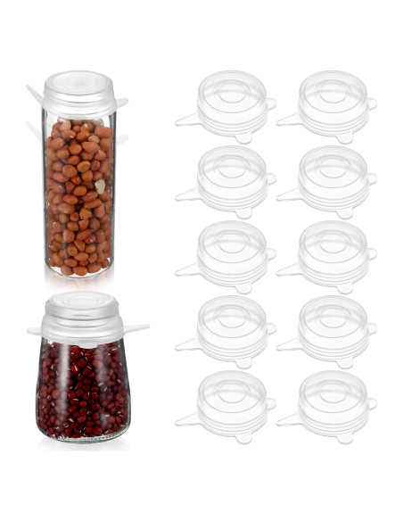 10 Tapas de Silicona Reutilizables Lusofie 5 cm para Alimentos