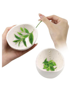 Tazón Deshojador de Hierbas Cerámica Jaxbo 2.54cm Eficiente