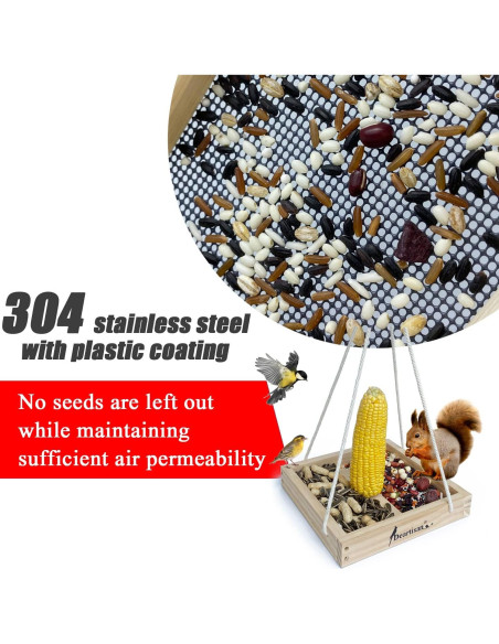 Comedero Colgante para Aves Deartisan de Madera de Cedro Comedero Colgante para Aves Deartisan de Madera de Cedro