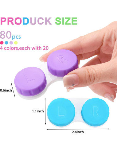Estuche para Lentes de Contacto Nicunom - 80 Piezas Coloridas