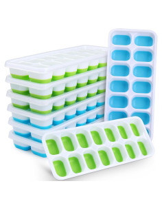 Bandeja de Hielo de Silicona Jrisbo - 8 Piezas Apilables