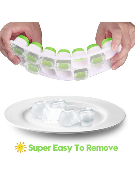 Bandeja de Hielo de Silicona Jrisbo - 8 Piezas Apilables