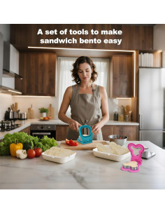 Cortador de Sándwiches OERPHO 2 en 1 para Niños - Cuadrado y Ratón 2
