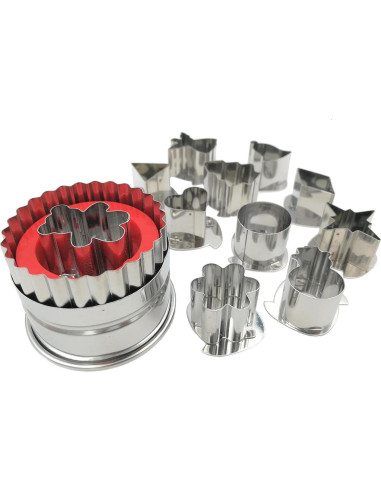 Juego de Cortadores de Galletas Linzer JOKUMO 11 Piezas Acero Inoxidable