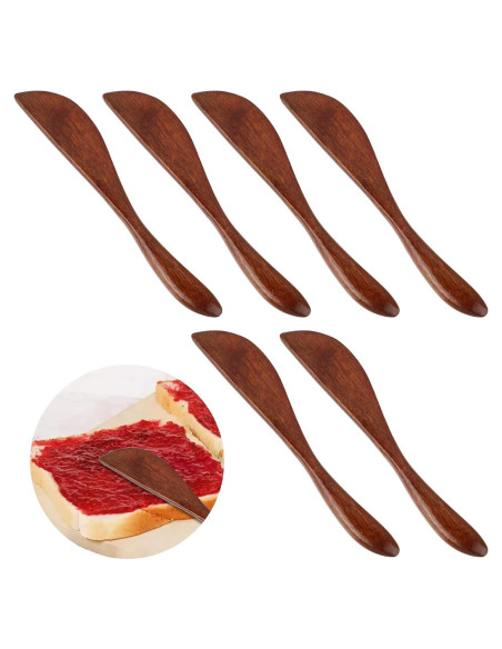 Juego de 6 Cuchillos de Mantequilla de Madera Molain 15 cm