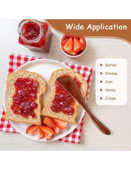 Juego de 6 Cuchillos de Mantequilla de Madera Molain 15 cm