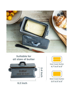 Plato para Mantequilla con Tapa Zoeeker Azul 510 ml 2