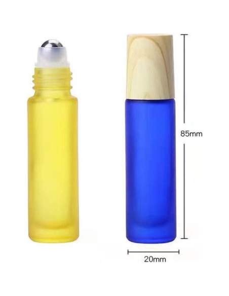 10 Botellas de Rodillo de Vidrio YORROR 10ml Rosa Reutilizables