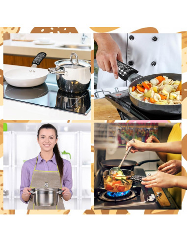 Fundas de Mango de Sartén de Hierro Fundido Patelai - 8 Piezas