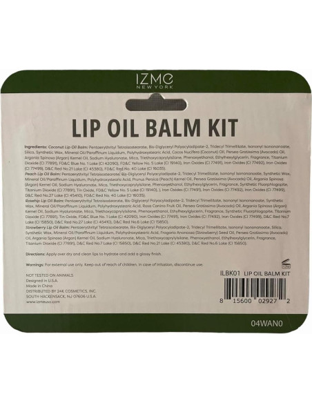 Kit de bálsamo labial Izme - 4 sabores 11.8 ml