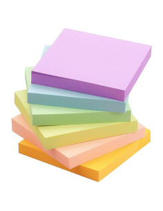 Notas Adhesivas Early Buy 7.6x7.6 cm 6 Colores Pastel 100 Hojas