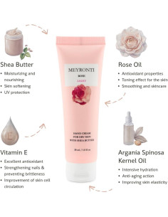 Crema de Manos Hidratante Rosa Meyronti 30ml - Tamaño Viaje 2