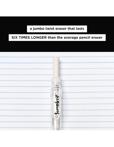 Lápiz mecánico SumoGrip SAKURA 0.7 mm ergonómico - Paquete de 3