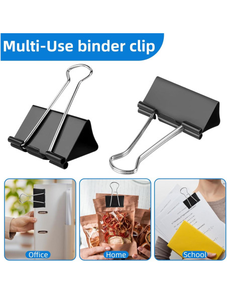 Clip de Carpeta Jumbo Nomatox 7.6 cm Paquete de 6 Negro