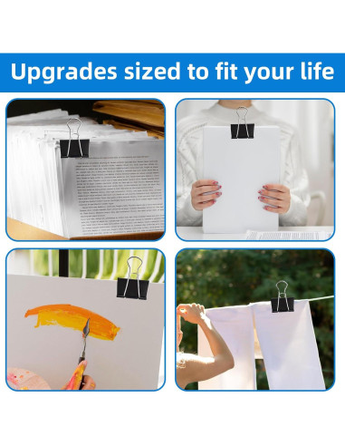 Clip de Carpeta Jumbo Nomatox 7.6 cm Paquete de 6 Negro