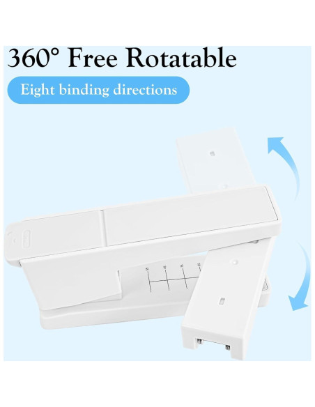 Grapadora de Brazo Giratorio Kimuxo Blanca 20 Hojas 360