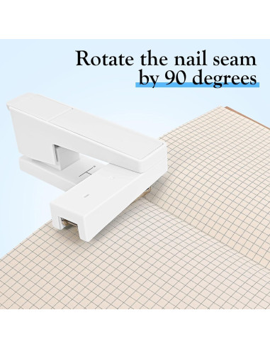 Grapadora de Brazo Giratorio Kimuxo Blanca 20 Hojas 360