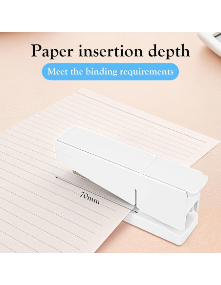 Grapadora de Brazo Giratorio Kimuxo Blanca 20 Hojas 360