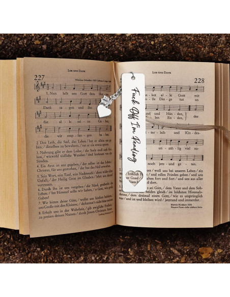 Marcador Divertido THRXOBN de Acero Inoxidable para Libros