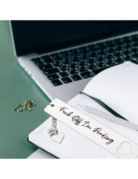 Marcador Divertido THRXOBN de Acero Inoxidable para Libros