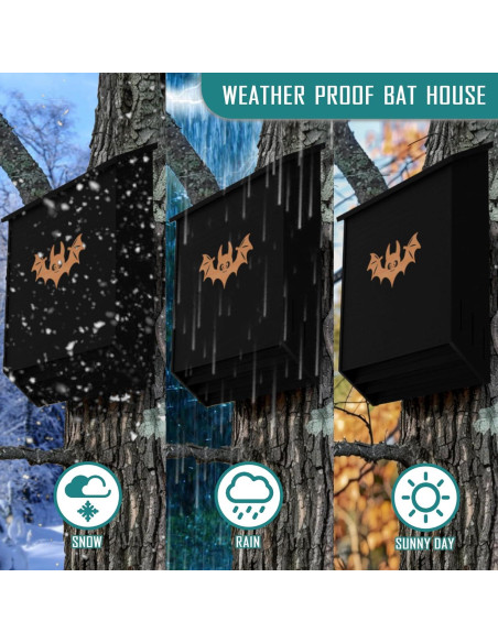 Casa para Murciélagos de Madera de Cedro LETYANGER 3 Cámaras