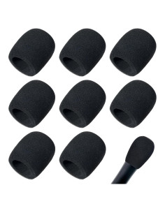 Funda de Espuma Negra para Micrófono - 9 Piezas - Filtra Ruido