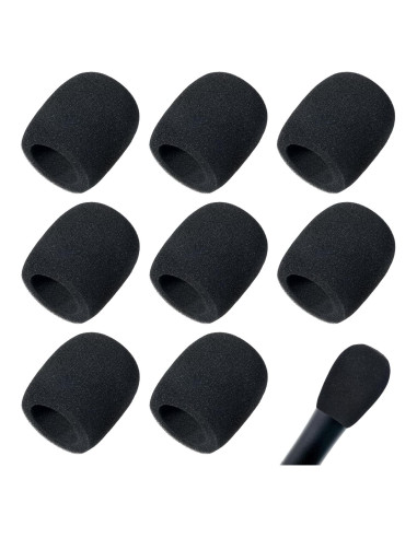 Funda de Espuma Negra para Micrófono - 9 Piezas - Filtra Ruido
