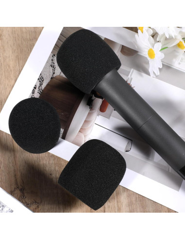 Funda de Espuma Negra para Micrófono - 9 Piezas - Filtra Ruido